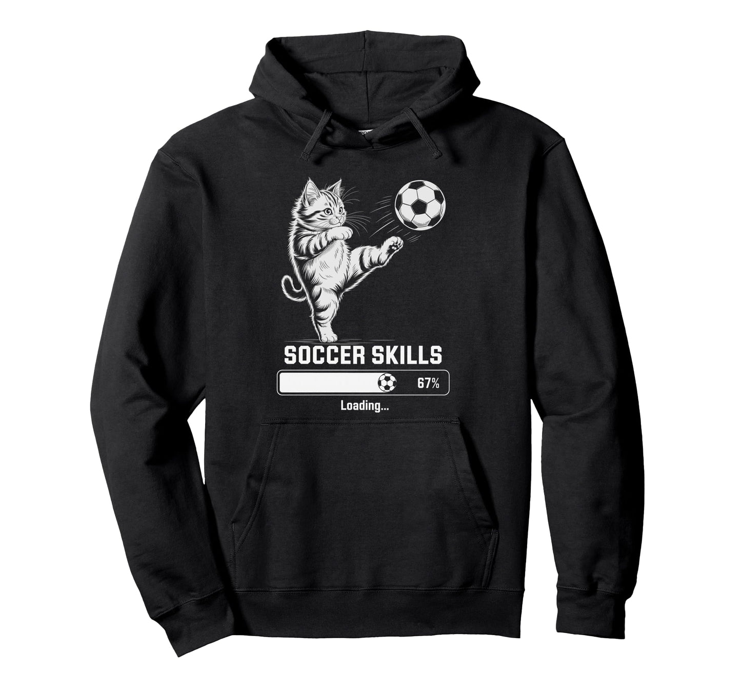 Kawaii Soccer Skills Loading Cat Mom My Hoodie - Fun Novelty Design Unisex - T-Shirt, Sweatshirt, Hoodie
