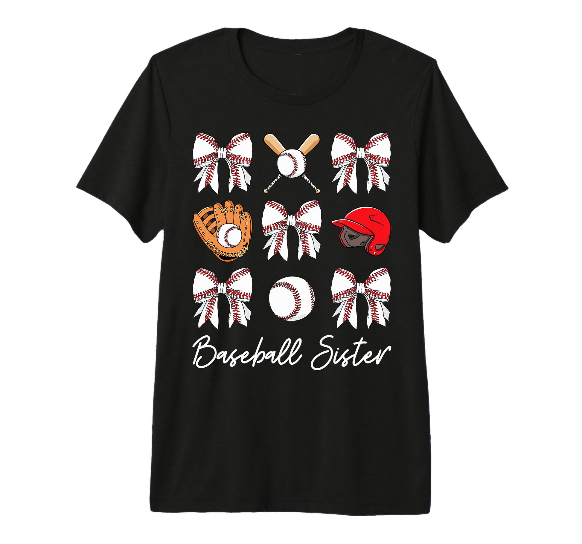 Baseball Sister Coquette Bow Sport Lover T-Shirt - Trendy Graphic Unisex - T-Shirt, Sweatshirt, Hoodie