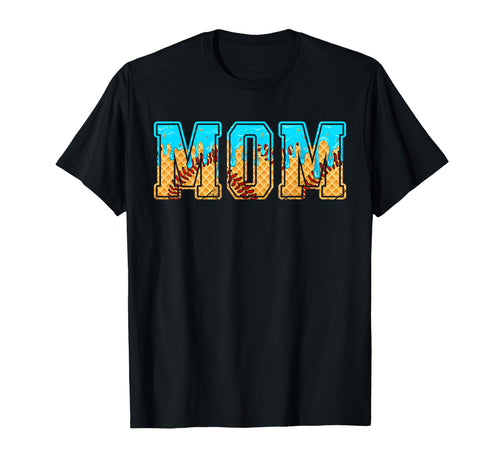 Baseball Mom Funny Mothers Day Ice Cream T-Shirt - Graphic Print Unisex - T-Shirt, Sweatshirt, Hoodie