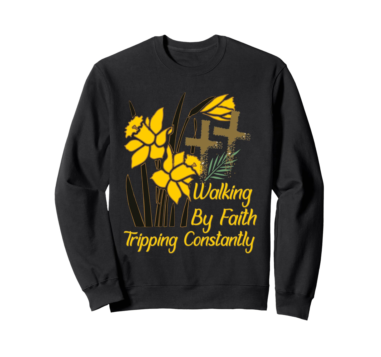 Boho Christian Walking Faith Sweatshirt - Casual Everyday Wear Men Women - T-Shirt, Sweatshirt, Hoodie