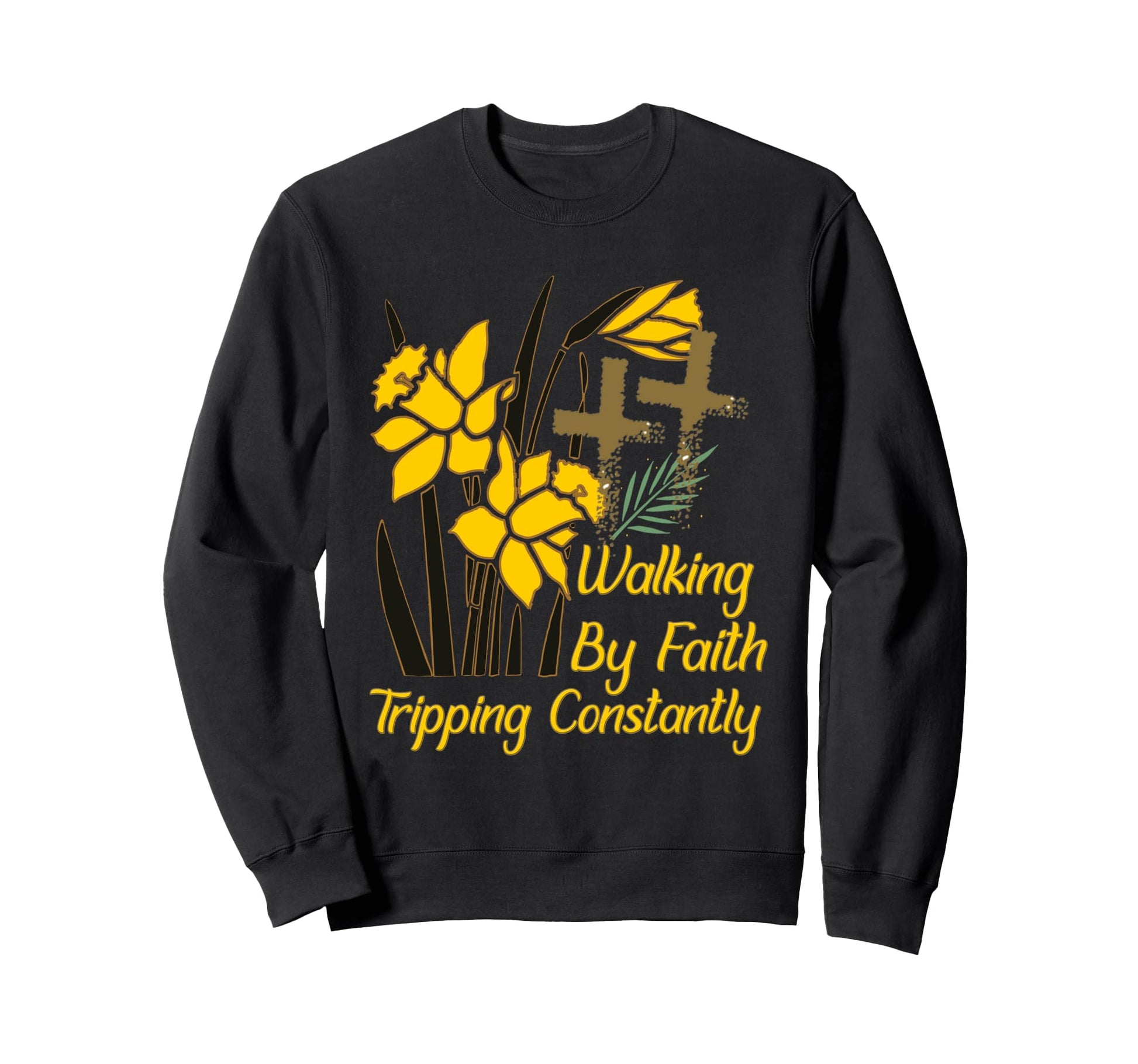 Boho Christian Walking Faith Sweatshirt - Casual Everyday Wear Men Women - T-Shirt, Sweatshirt, Hoodie
