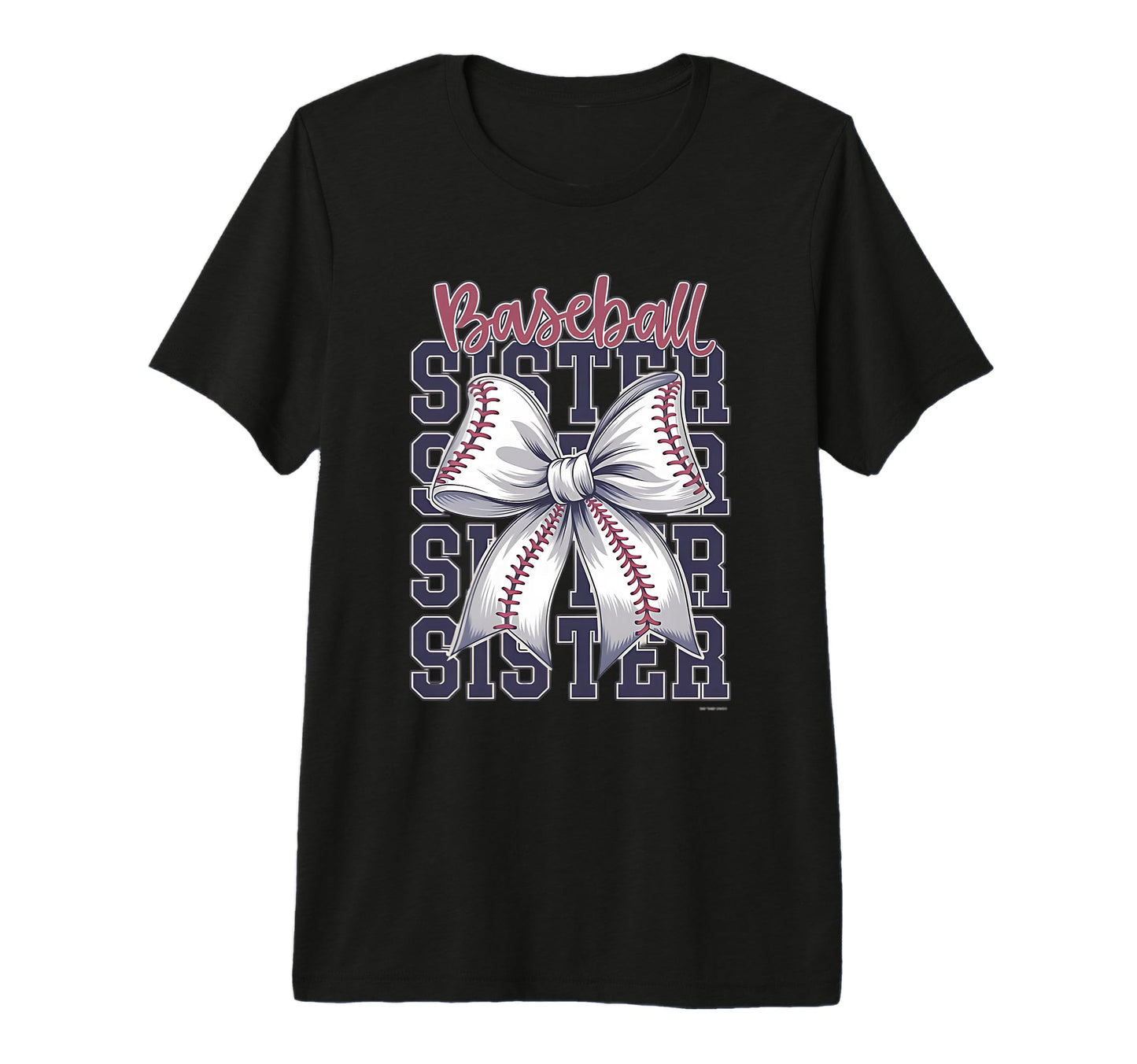 Baseball Sister Coquette Bow Tri Blend T-Shirt - Trendy Graphic Men Women - T-Shirt, Sweatshirt, Hoodie