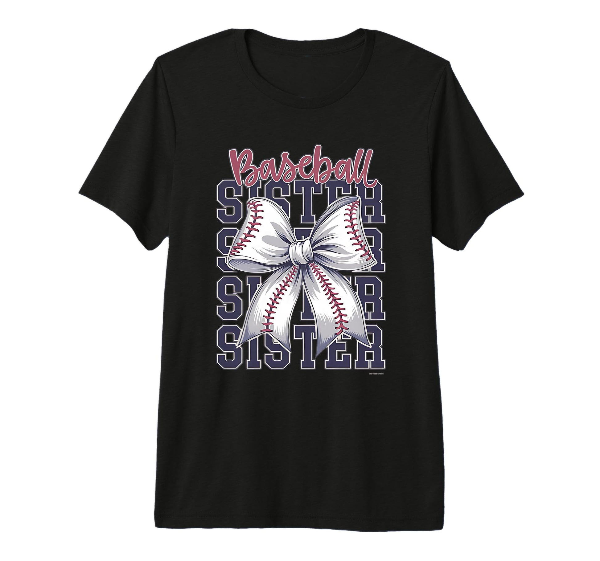 Baseball Sister Coquette Bow Tri Blend T-Shirt - Trendy Graphic Men Women - T-Shirt, Sweatshirt, Hoodie