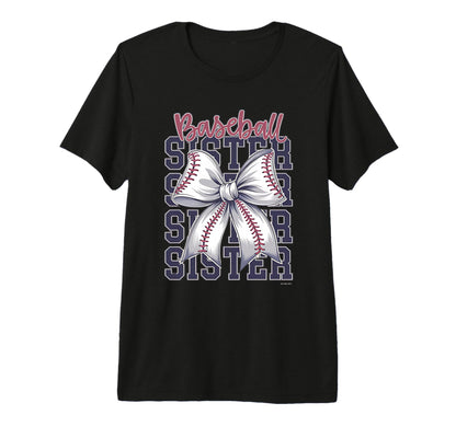 Baseball Sister Coquette Bow Tri Blend T-Shirt - Trendy Graphic Men Women - T-Shirt, Sweatshirt, Hoodie