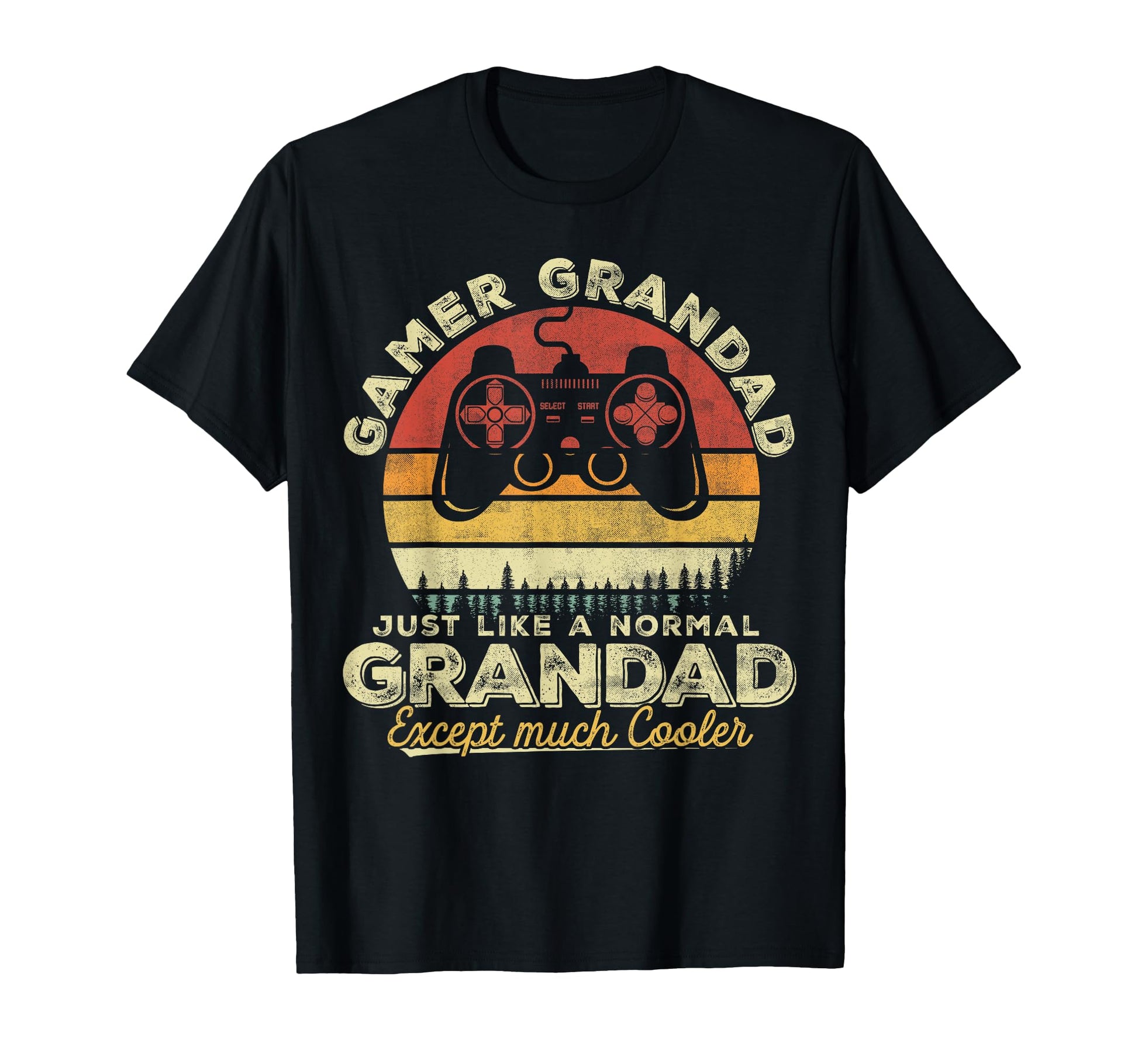 Gamer Grandad Funny Step Dad Level T-Shirt - Custom Art Print Unisex - T-Shirt, Sweatshirt, Hoodie