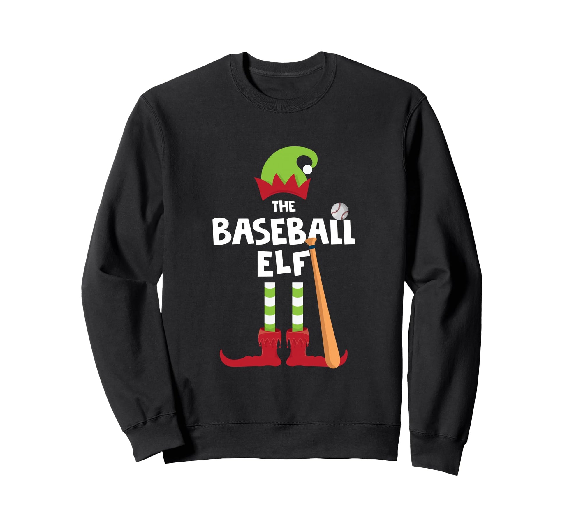 Funny Baseball Elf Matching Family Sweatshirt - Trendy Graphic Men Women - T-Shirt, Sweatshirt, Hoodie