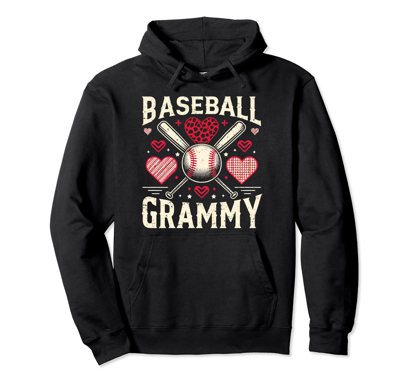 Baseball Grandma Grandmother Granny Hoodie - Graphic Print Unisex - T-Shirt, Sweatshirt, Hoodie