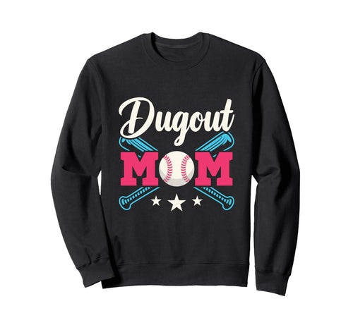 Dugout Mom Baseball Parent T Ball Sweatshirt - Aesthetic Graphic Unisex - T-Shirt, Sweatshirt, Hoodie