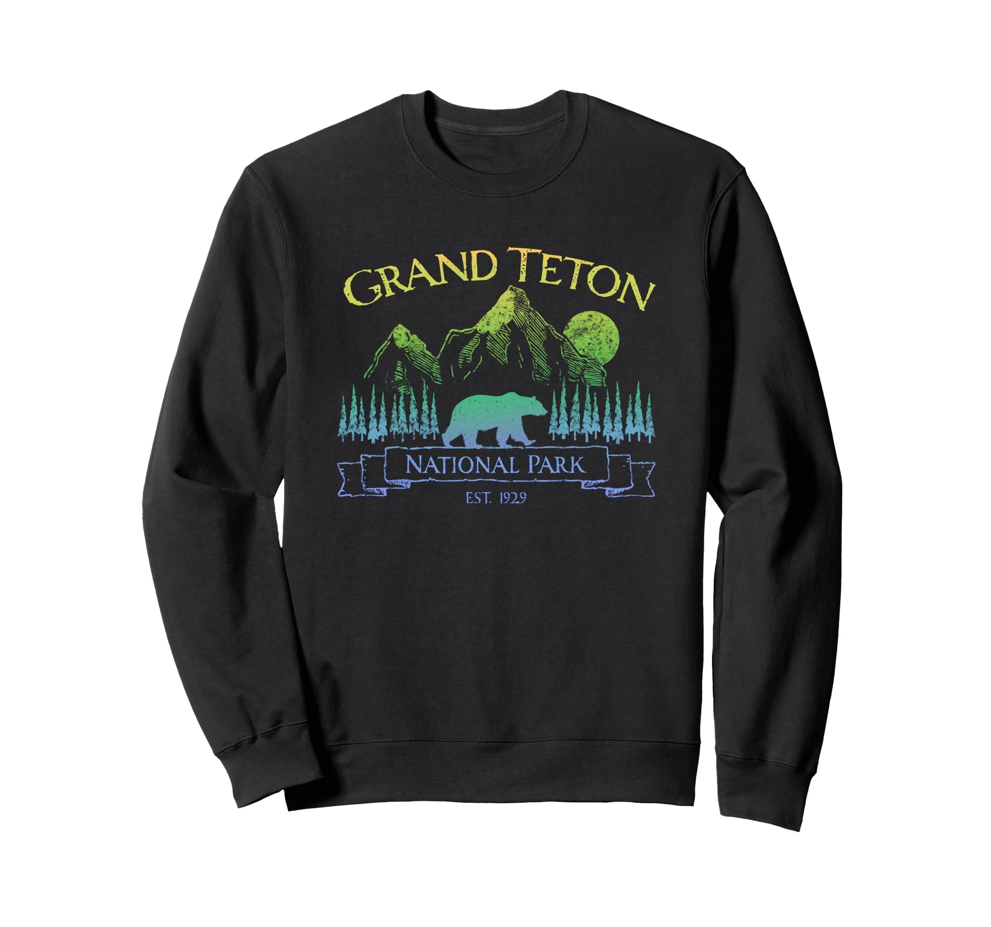 Grand Teton National Park Grizzly Sweatshirt - Custom Art Print Men Women - T-Shirt, Sweatshirt, Hoodie