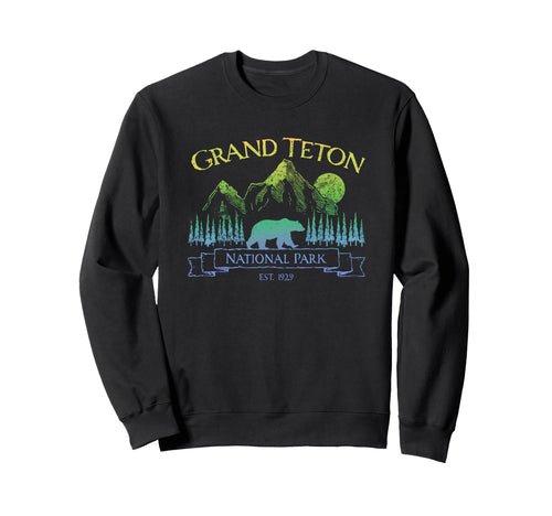 Grand Teton National Park Grizzly Sweatshirt - Custom Art Print Men Women - T-Shirt, Sweatshirt, Hoodie