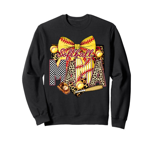 Yellow Leopard Checker Bow Sweatshirt - Casual Everyday Wear for Adults - T-Shirt, Sweatshirt, Hoodie