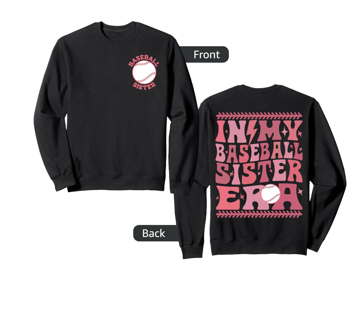 My Baseball Sister Era Groovy Sister Sweatshirt - Streetwear Style Unisex - T-Shirt, Sweatshirt, Hoodie
