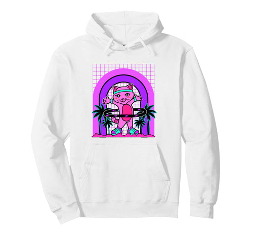 Aesthetic Vaporwave Outfits Cat Hoodie - Novelty Apparel Men Women - T-Shirt, Sweatshirt, Hoodie