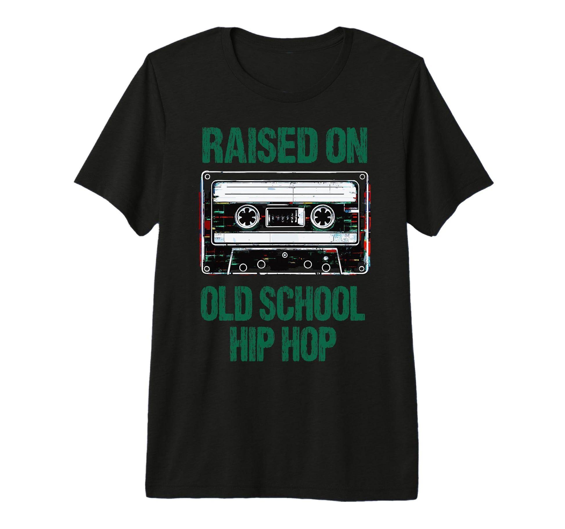 Raised Old School Hip Hop Cassette 90S Rap T-Shirt - Graphic Print Unisex - T-Shirt, Sweatshirt, Hoodie