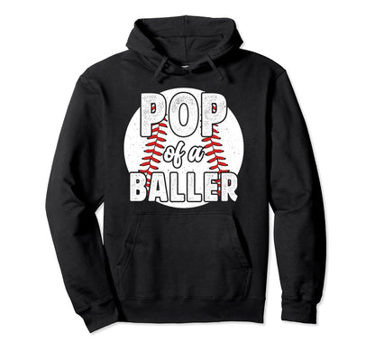 Pop Baller Baseball Pop Baseball Player Hoodie - Fun Novelty Design Unisex - T-Shirt, Sweatshirt, Hoodie