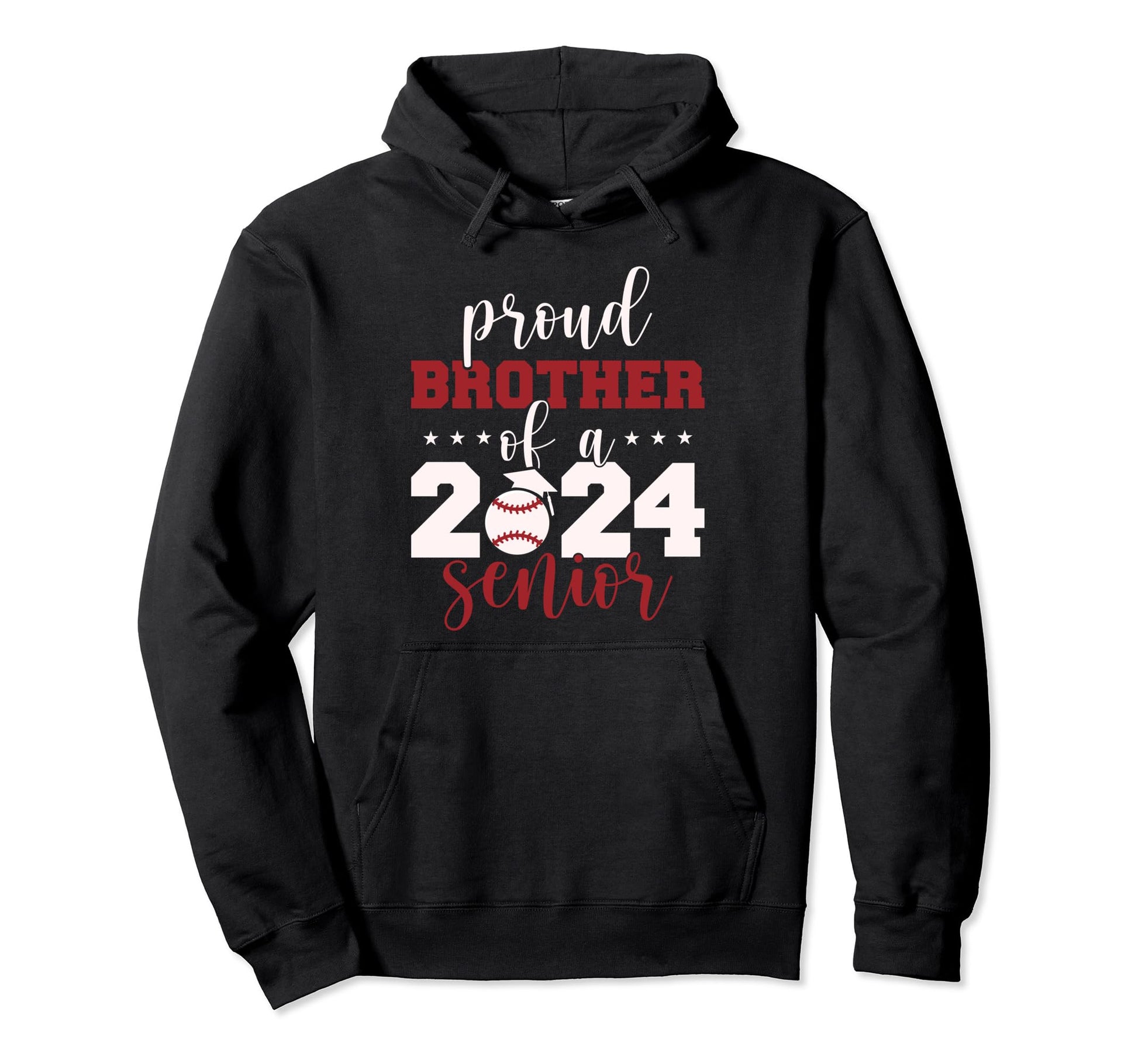 2024 Senior Proud Brother Senior Hoodie - Fun Novelty Design for Adults - T-Shirt, Sweatshirt, Hoodie
