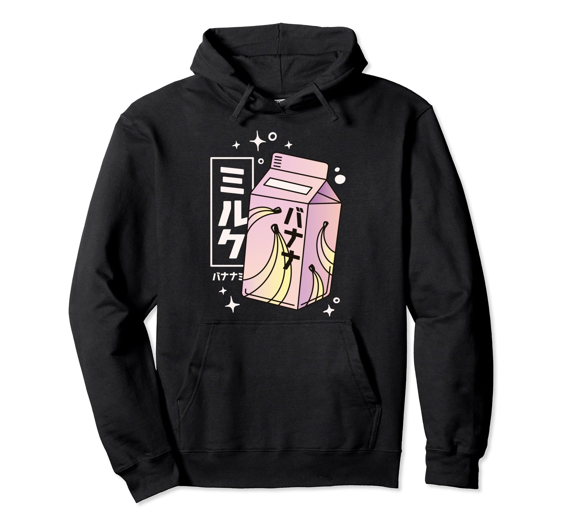 Banana Milk Kawaii Vaporwave Pastel Hoodie - Novelty Apparel Unisex - T-Shirt, Sweatshirt, Hoodie