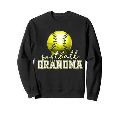 Softball Grandma Sweatshirt - Graphic Print Unisex - T-Shirt, Sweatshirt, Hoodie