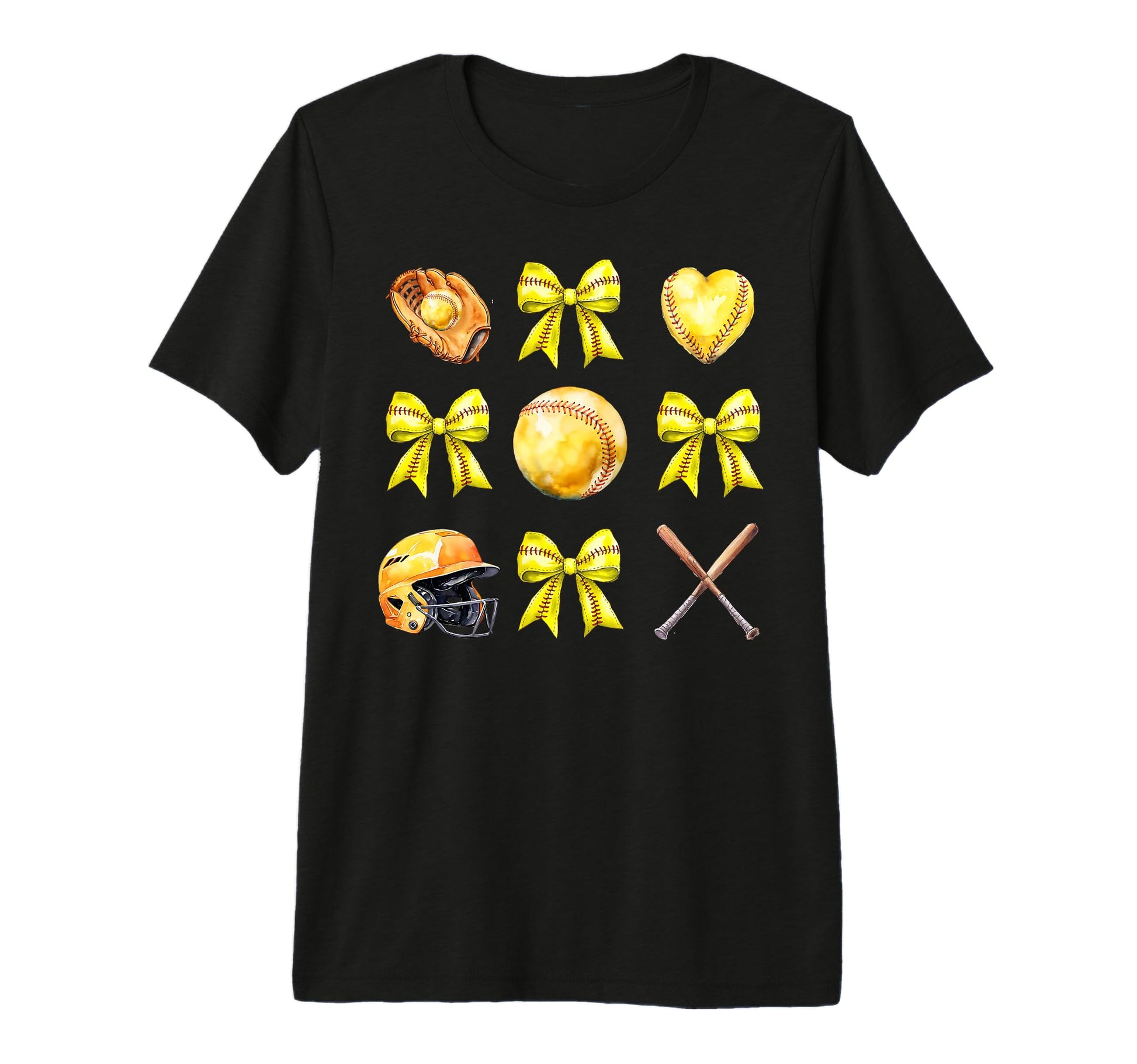 Softball Bow Coquette Softball Mom Game T-Shirt - Novelty Apparel Unisex - T-Shirt, Sweatshirt, Hoodie