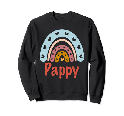 Pappy Birthday Rainbow Boho Pappy Sweatshirt - Graphic Print Unisex - T-Shirt, Sweatshirt, Hoodie