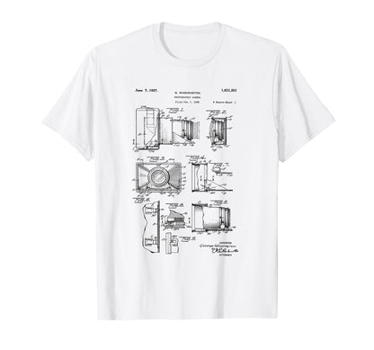 Camera Photographic Patent 1927 Drawing T-Shirt - Custom Art Print Unisex - T-Shirt, Sweatshirt, Hoodie