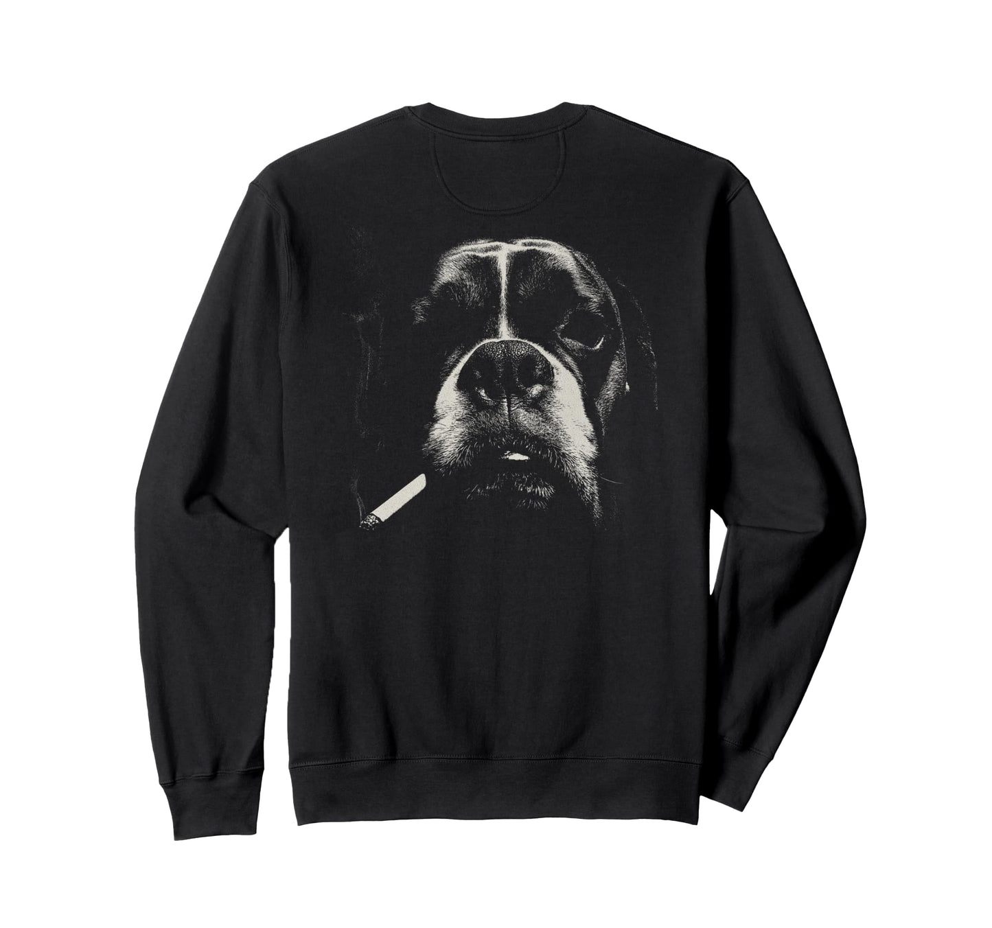 Boxer Smoking Cigarette Grunge Meme Sweatshirt - Trendy Graphic Men Women - T-Shirt, Sweatshirt, Hoodie