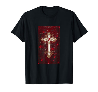 Gothic Cross Grunge Aesthetic Y2K T-Shirt - Fun Novelty Design Men Women - T-Shirt, Sweatshirt, Hoodie