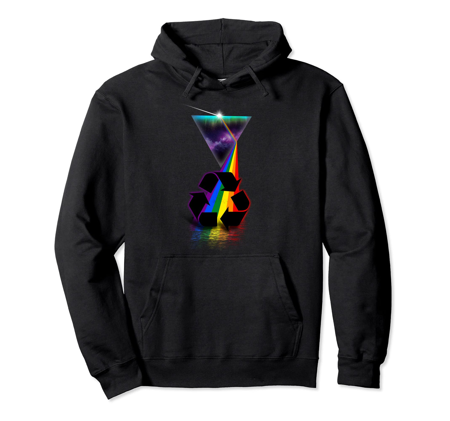 Prism Recycle Garbage Truck Hoodie - Unique Graphic Men Women - T-Shirt, Sweatshirt, Hoodie