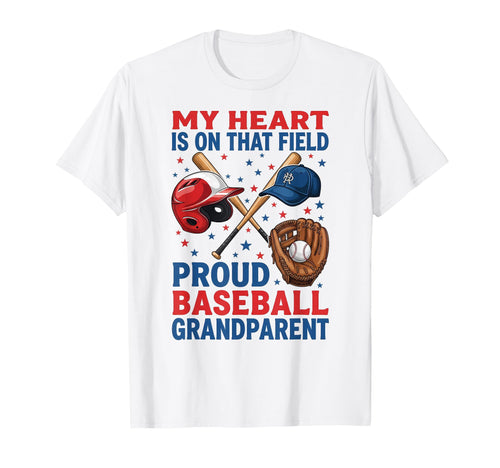 Proud Baseball Grandma Supporting T-Shirt - Fun Novelty Design for Adults - T-Shirt, Sweatshirt, Hoodie