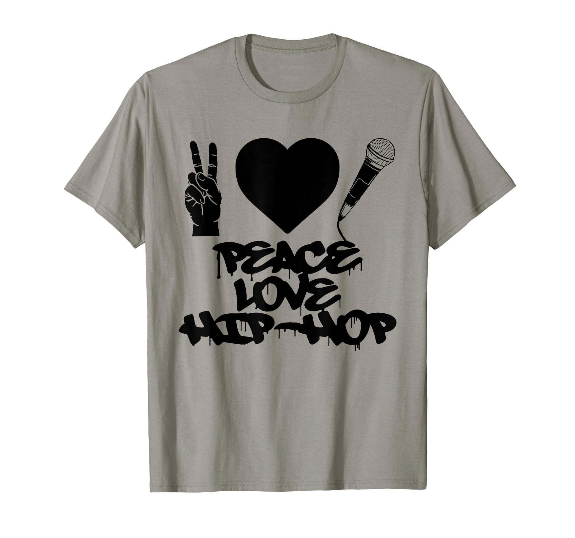 Peace Love Hip Hop Old School T-Shirt - Casual Everyday Wear for Adults - T-Shirt, Sweatshirt, Hoodie