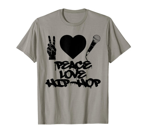 Peace Love Hip Hop Old School T-Shirt - Casual Everyday Wear for Adults - T-Shirt, Sweatshirt, Hoodie