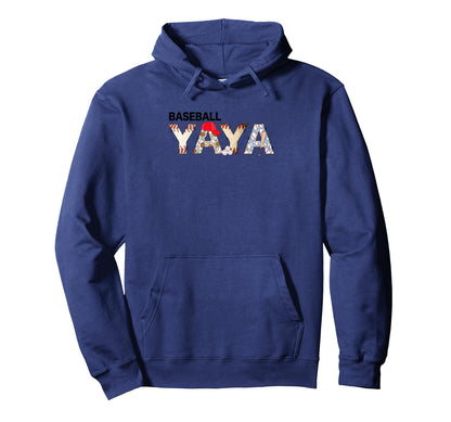 Baseball Yaya Passionate Grandma Fun Hoodie - Aesthetic Graphic Men Women - T-Shirt, Sweatshirt, Hoodie