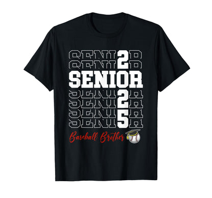 Senior 2025 Baseball Brothert Gift T-Shirt - Fun Novelty Design for Adults - T-Shirt, Sweatshirt, Hoodie