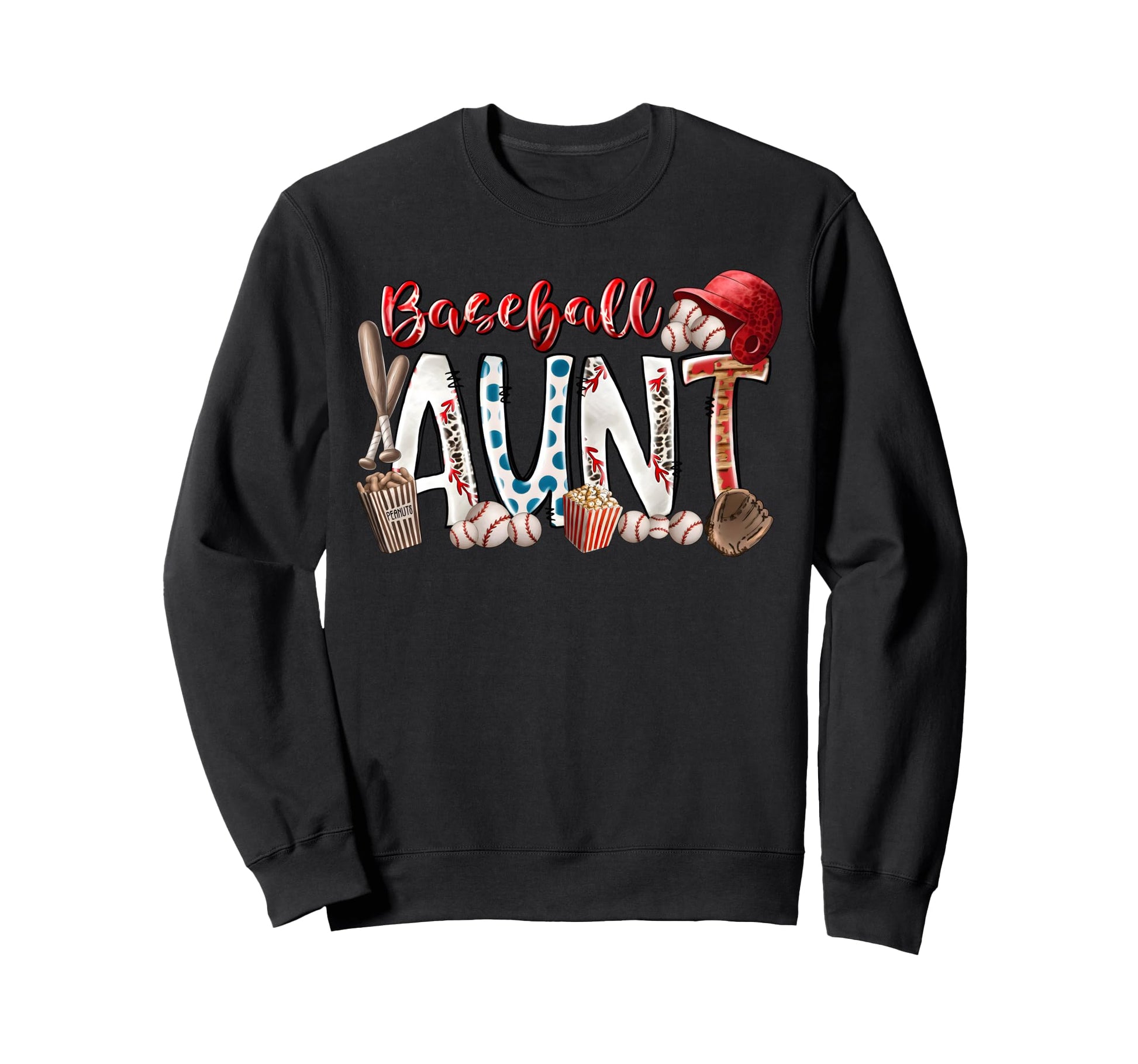 Leopard Baseball Aunt Aunt Baseball Sweatshirt - Custom Art Print Unisex - T-Shirt, Sweatshirt, Hoodie