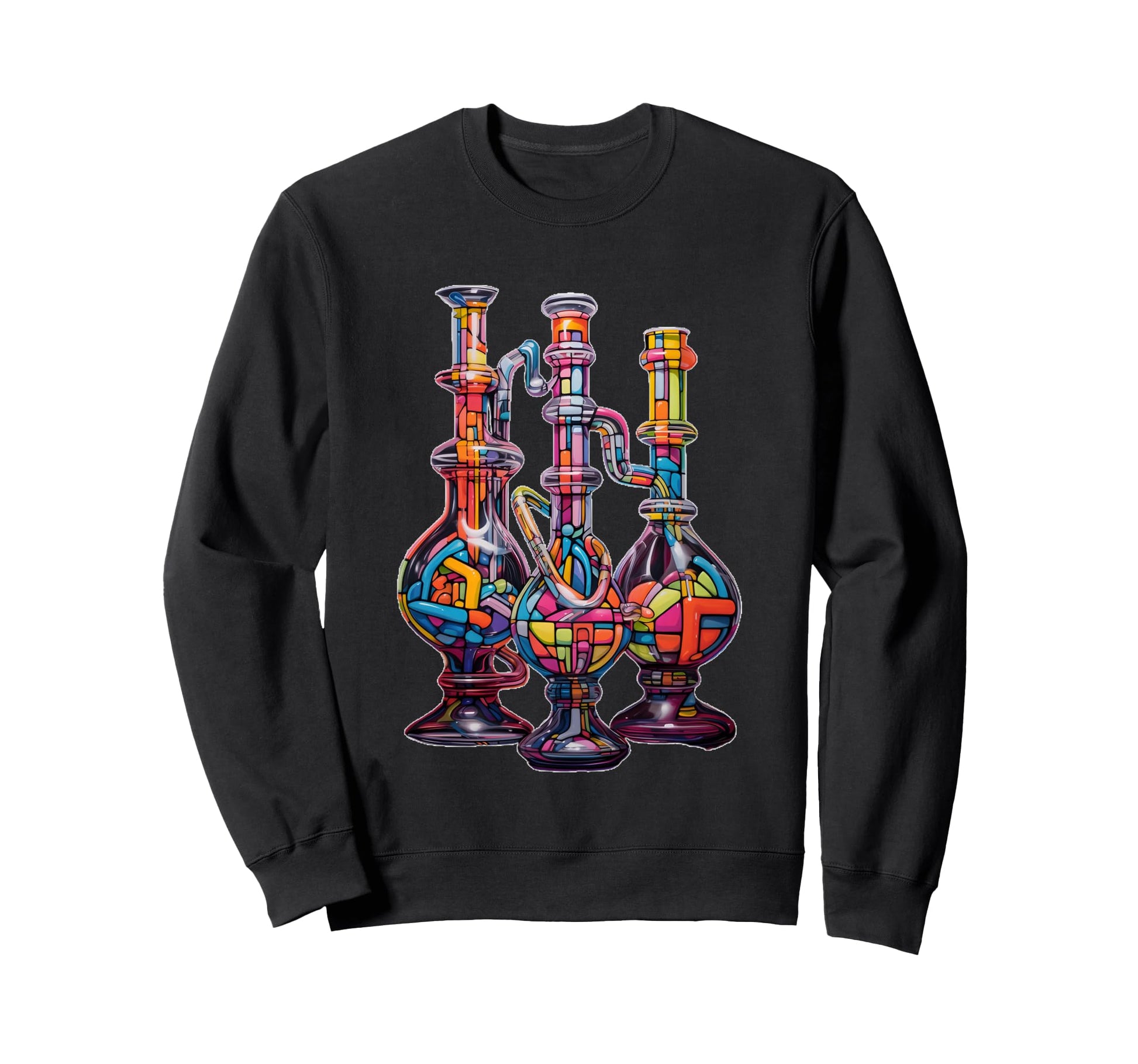 Trippy Rainbow Pipes Glass Maze Sweatshirt - Aesthetic Graphic Men Women - T-Shirt, Sweatshirt, Hoodie