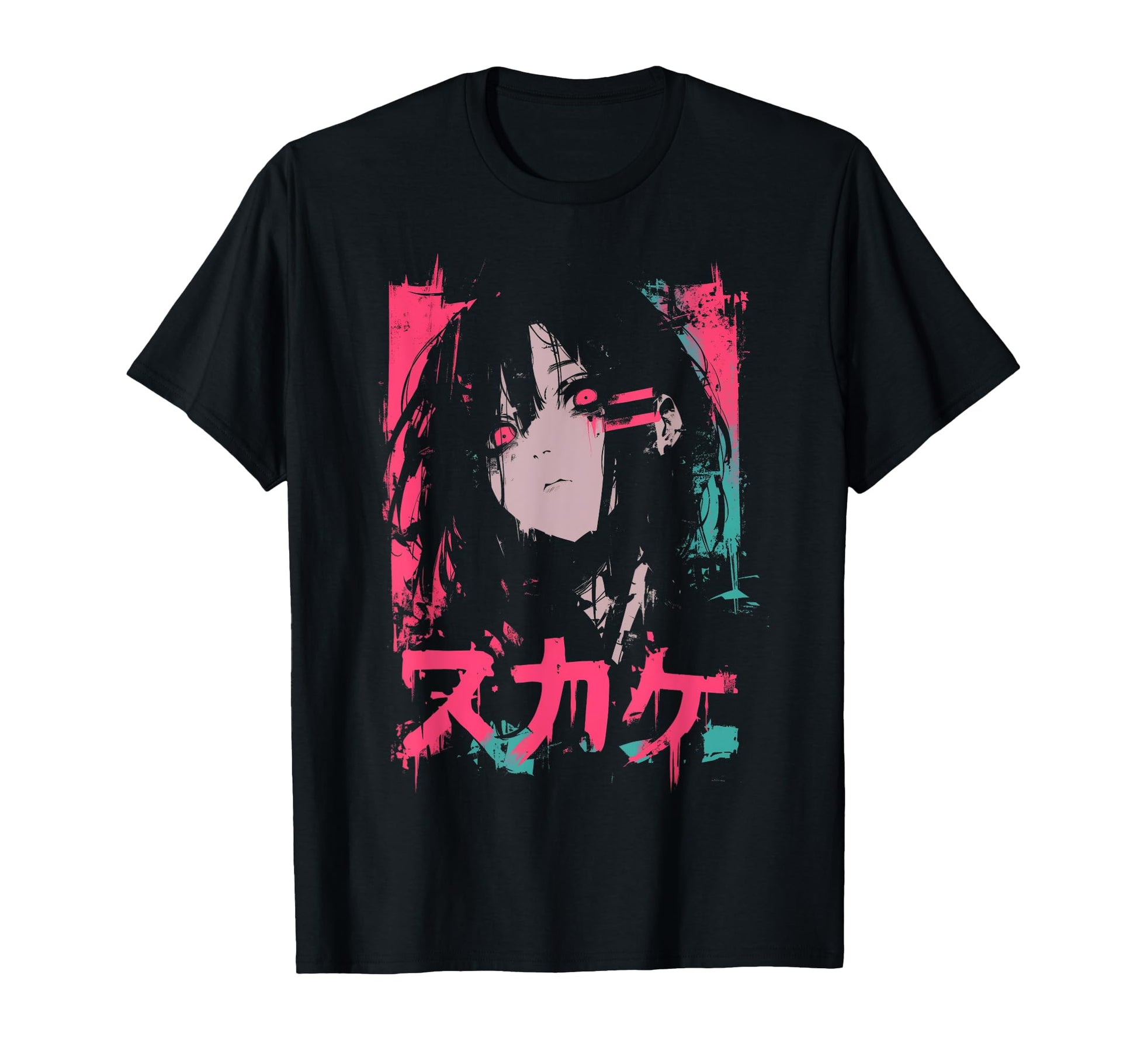 Goth Grunge Demon Anime Waifu Horror Alt T-Shirt - Custom Art Print Unisex - T-Shirt, Sweatshirt, Hoodie