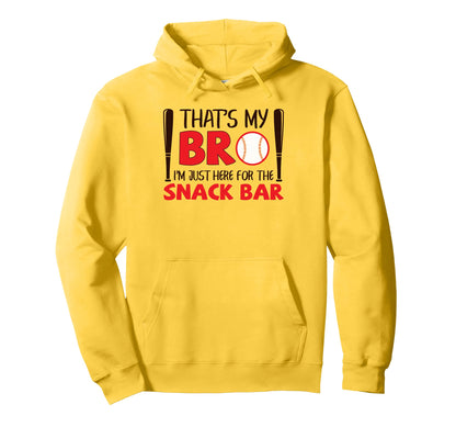 Funny Baseball Brother Thats My Bro Here Hoodie - Unique Graphic Men Women - T-Shirt, Sweatshirt, Hoodie