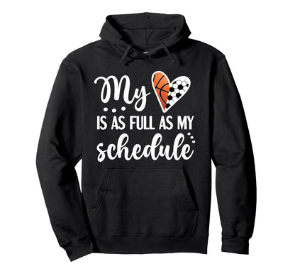 Full Schedule Heart Proud Hoodie - Fun Novelty Design for Adults - T-Shirt, Sweatshirt, Hoodie