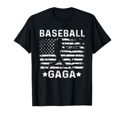 Baseball Gaga Grandma Usa Flag 4Th T-Shirt - Casual Everyday Wear Unisex - T-Shirt, Sweatshirt, Hoodie
