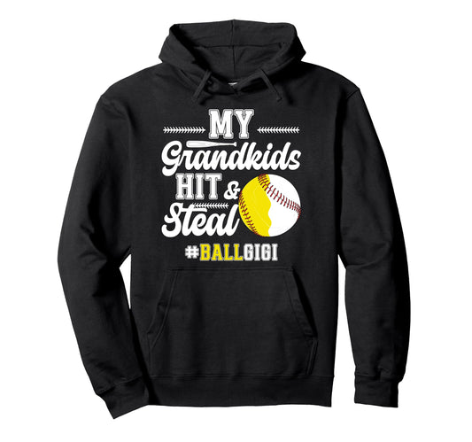Ball Gigi Groovy Baseball Softball Gigi Hoodie - Streetwear Style Unisex - T-Shirt, Sweatshirt, Hoodie