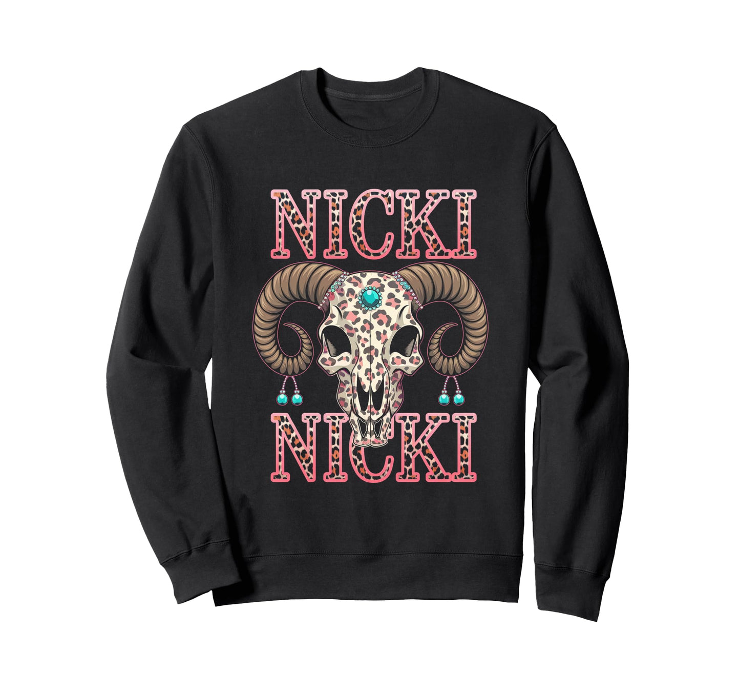 Custom Nicki Name Wife Bull Sweatshirt - Aesthetic Graphic Men Women - T-Shirt, Sweatshirt, Hoodie