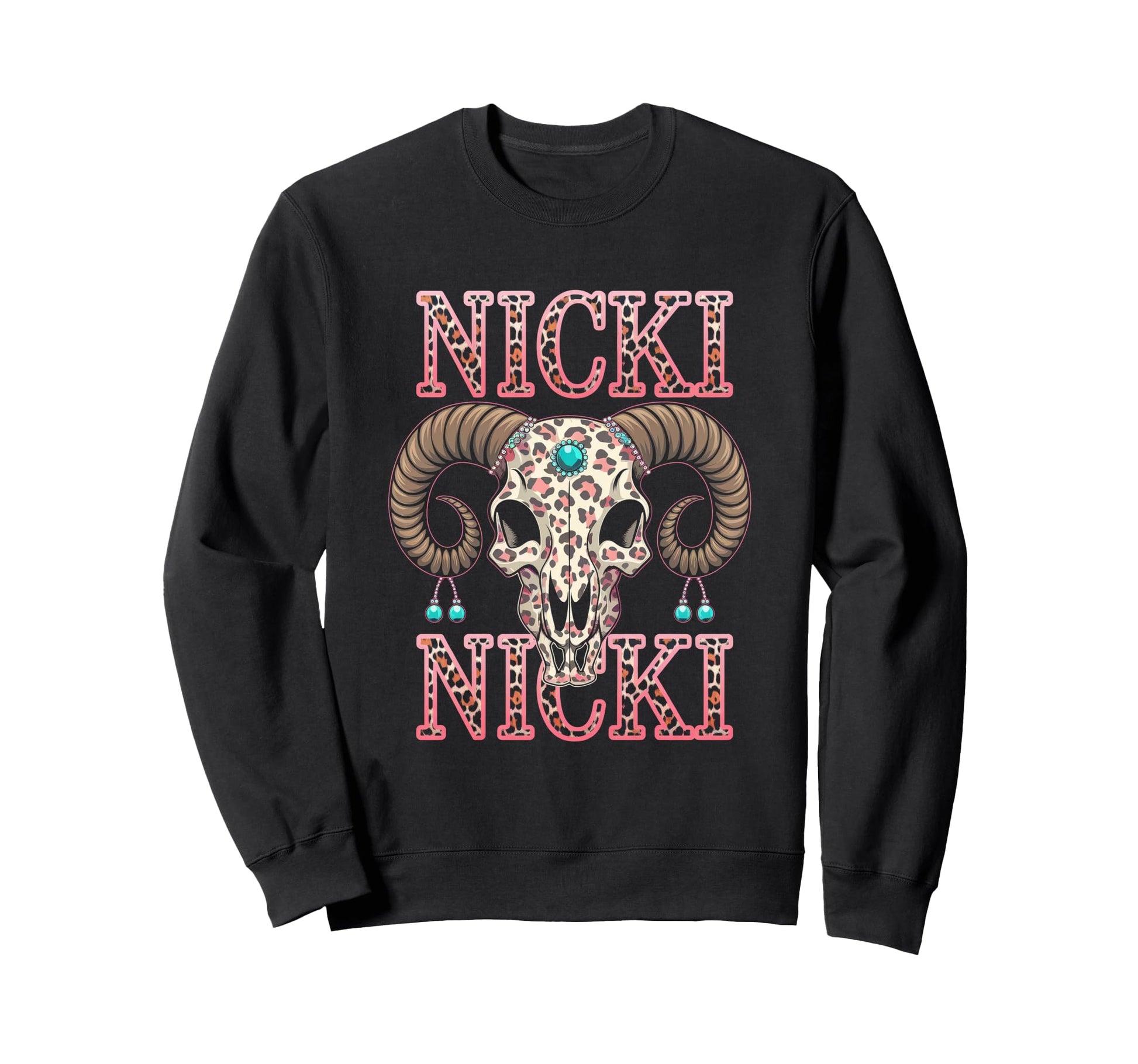 Custom Nicki Name Wife Bull Sweatshirt - Aesthetic Graphic Men Women - T-Shirt, Sweatshirt, Hoodie