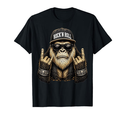 Bigfoot Rock Sasquatch Heavy Metal T-Shirt - Fun Novelty Design Unisex - T-Shirt, Sweatshirt, Hoodie