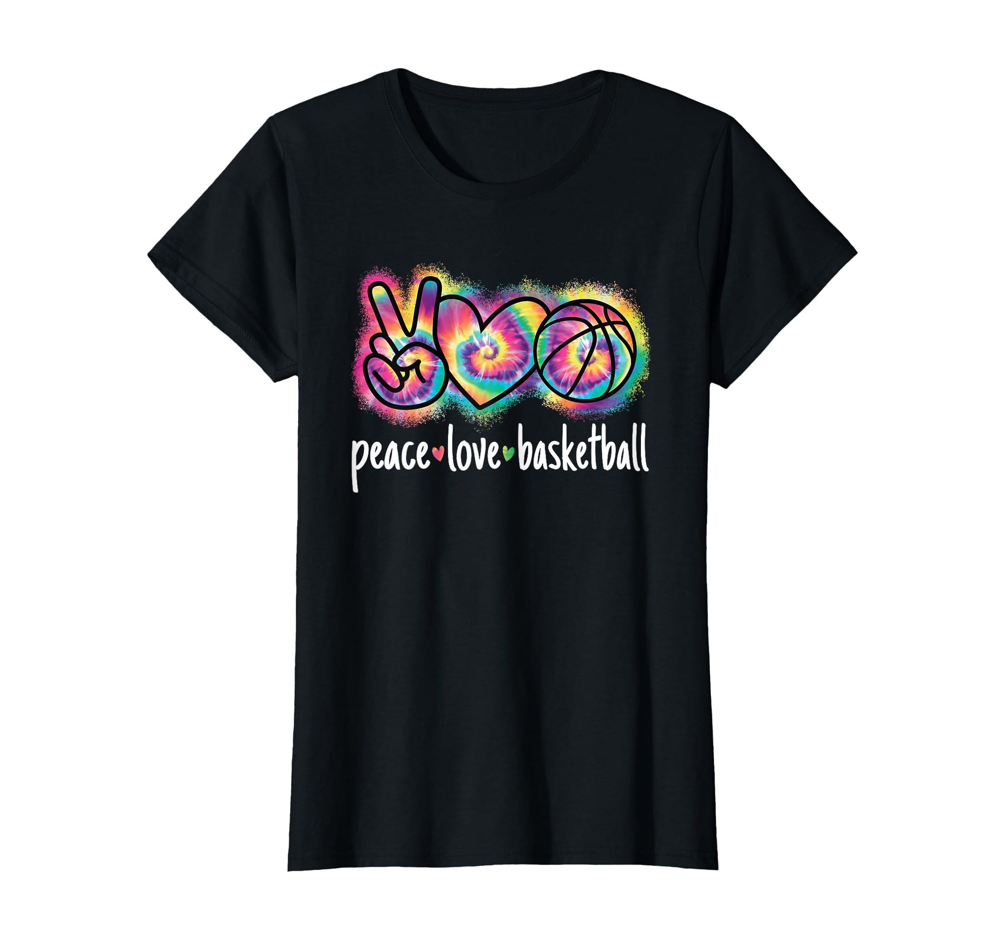 Peace Love Basketball Basketball Player T-Shirt - Fun Novelty Design Unisex - T-Shirt, Sweatshirt, Hoodie