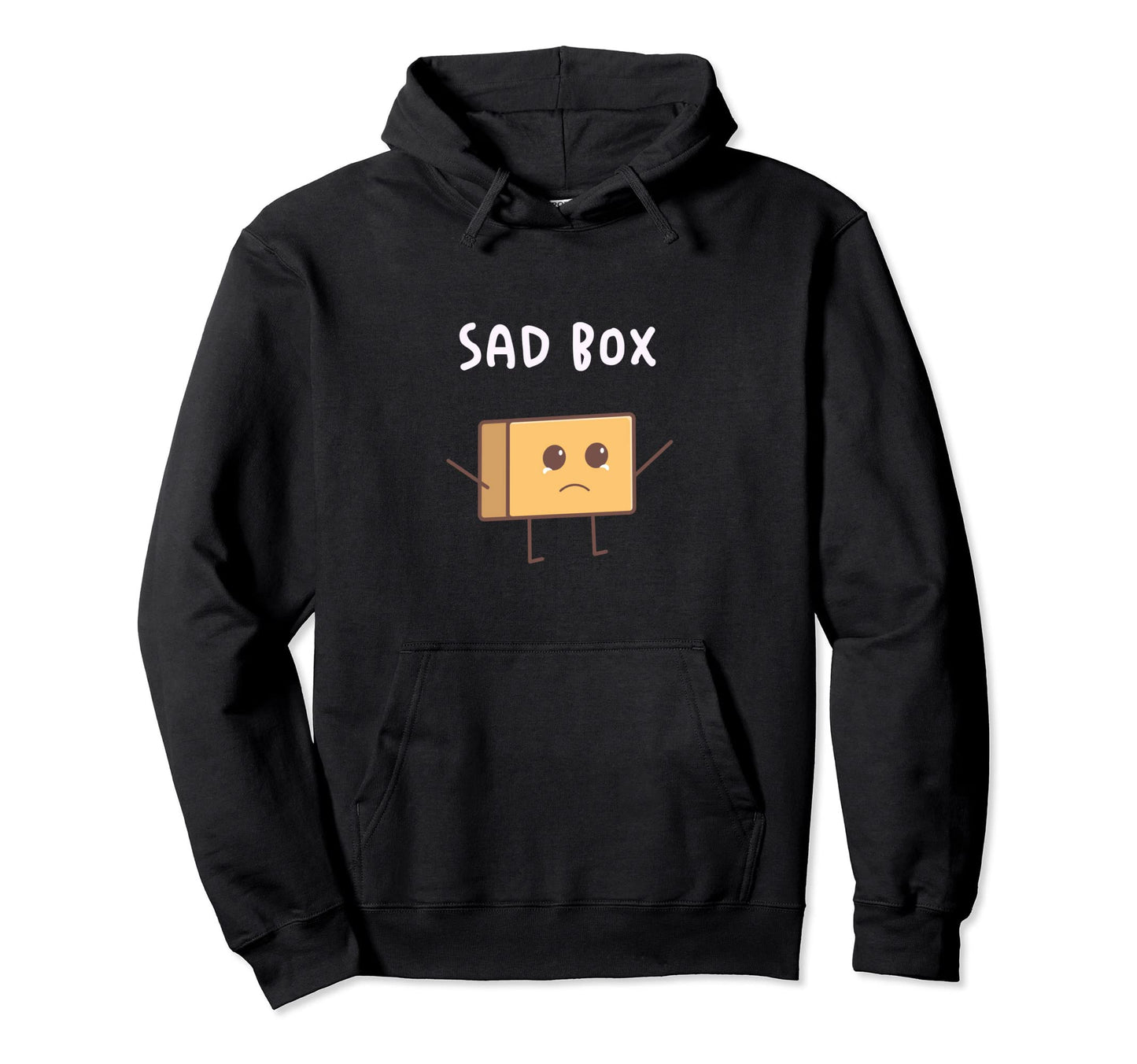 Sad Box Aesthetic Vaporwave Anime Grunge Hoodie - Minimalist Print Unisex - T-Shirt, Sweatshirt, Hoodie