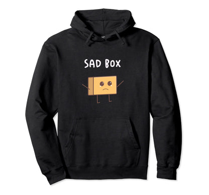 Sad Box Aesthetic Vaporwave Anime Grunge Hoodie - Minimalist Print Unisex - T-Shirt, Sweatshirt, Hoodie