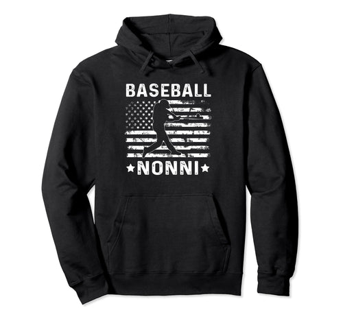 Baseball Nonni Grandma Usa Flag 4Th July Hoodie - Aesthetic Graphic Unisex - T-Shirt, Sweatshirt, Hoodie