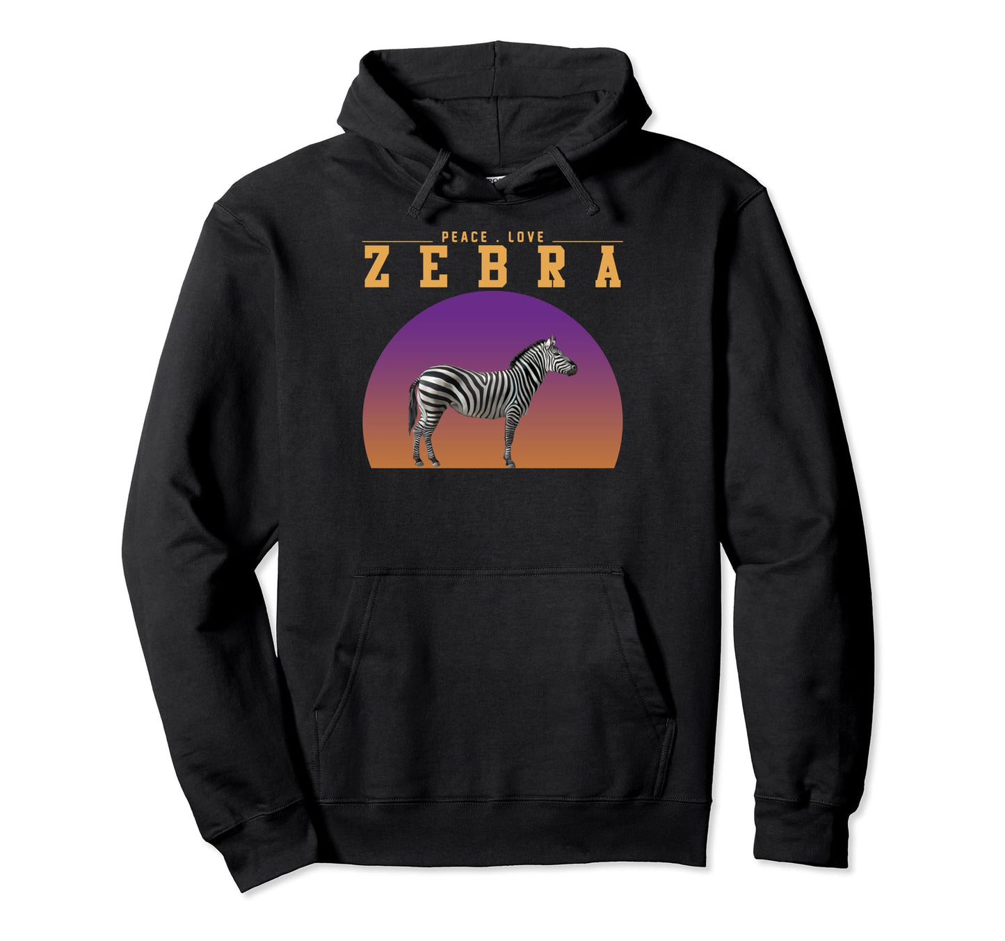 African Wild Animal Peace Love Hoodie - Casual Everyday Wear for Adults - T-Shirt, Sweatshirt, Hoodie
