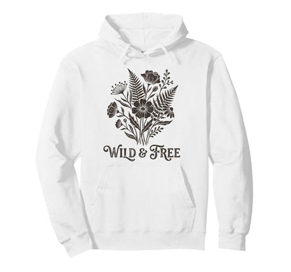 Boho Wildflowers Watercolor Floral Hoodie - Novelty Apparel Men Women - T-Shirt, Sweatshirt, Hoodie