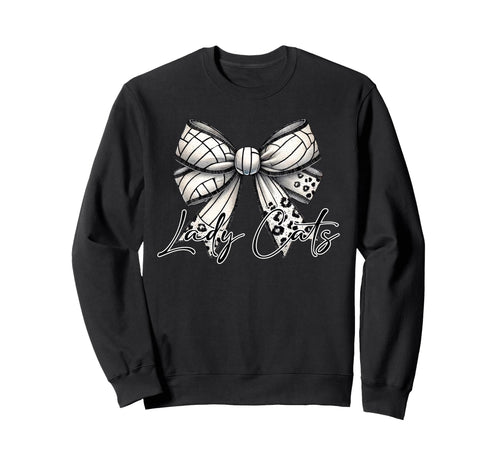 Lady Cats Volleyball Mom Coquette Sweatshirt - Minimalist Print Men Women - T-Shirt, Sweatshirt, Hoodie